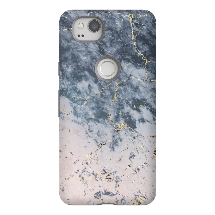 Pixel 2 StrongFit Pink and blue marble by Winston
