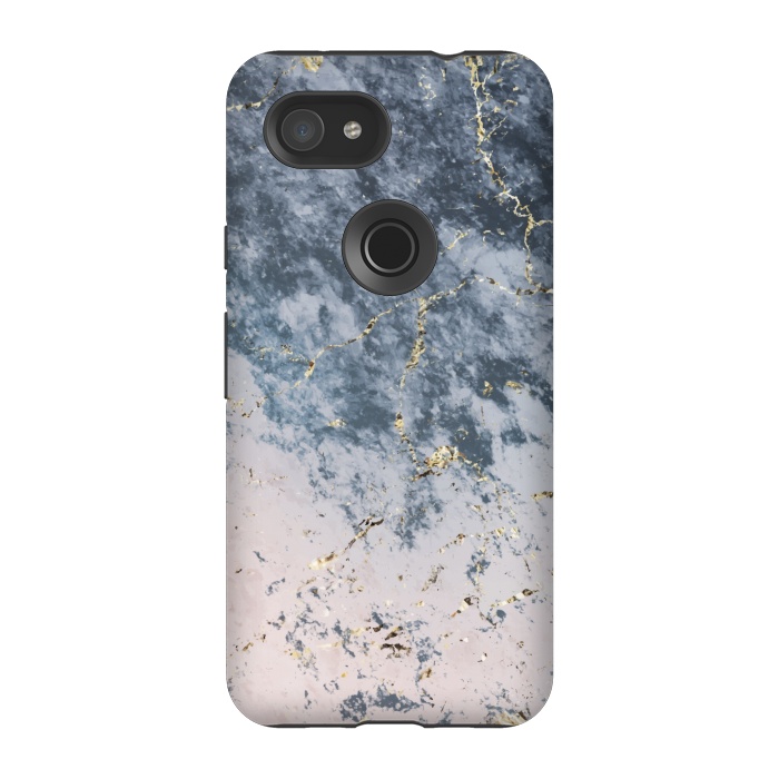 Pixel 3A StrongFit Pink and blue marble by Winston