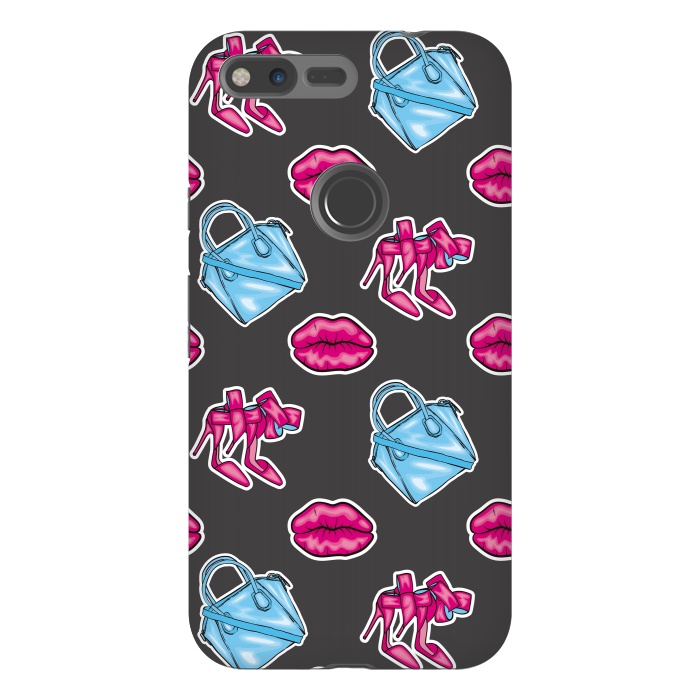 Pixel XL StrongFit Beautiful background of the lips shoes and bags by ArtsCase
