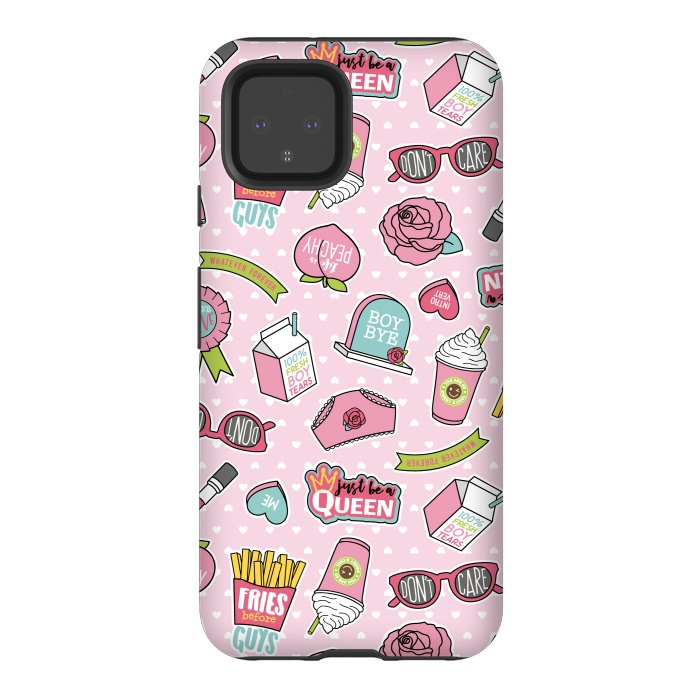 Pixel 4 StrongFit Girls Fashion Design With Cute Symbols by ArtsCase