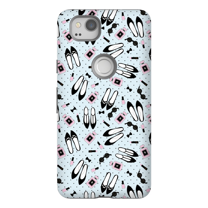 Pixel 2 StrongFit Polka Cute Fashion With Beautiful Accessories by ArtsCase