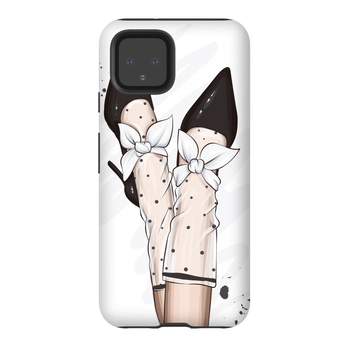 Pixel 4 StrongFit A Fashionable Woman has Accessories for her feet by ArtsCase