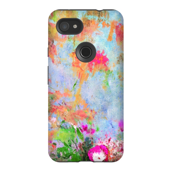 Pixel 3AXL StrongFit Abstract flowers by Winston