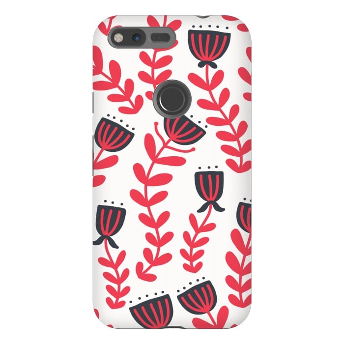 Pixel XL StrongFit Red flowers by Winston