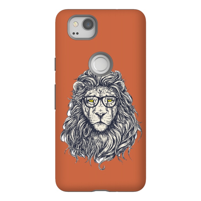 Pixel 2 StrongFit Hipster Lion by Winston