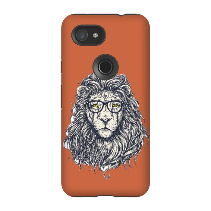 Pixel 3A StrongFit Hipster Lion by Winston