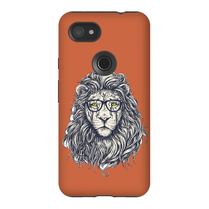 Pixel 3AXL StrongFit Hipster Lion by Winston