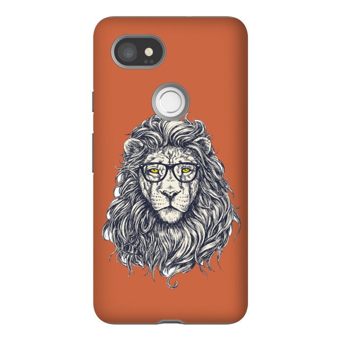 Pixel 2XL StrongFit Hipster Lion by Winston
