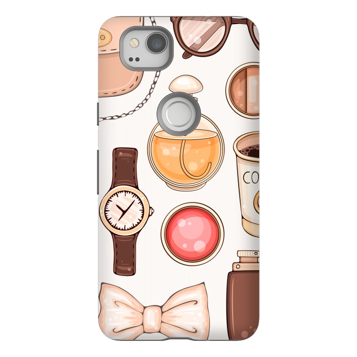 Pixel 2 StrongFit Fashion set of Woman's Accessories and Cosmetics by ArtsCase