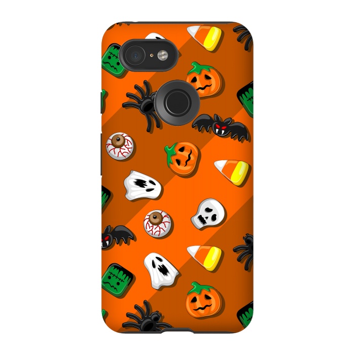 Pixel 3 StrongFit Halloween Spooky Candies Party by BluedarkArt
