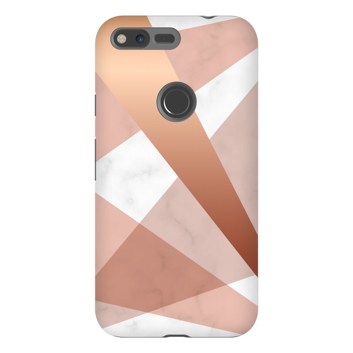 Pixel XL StrongFit Marble Geometric design with peak figures by ArtsCase