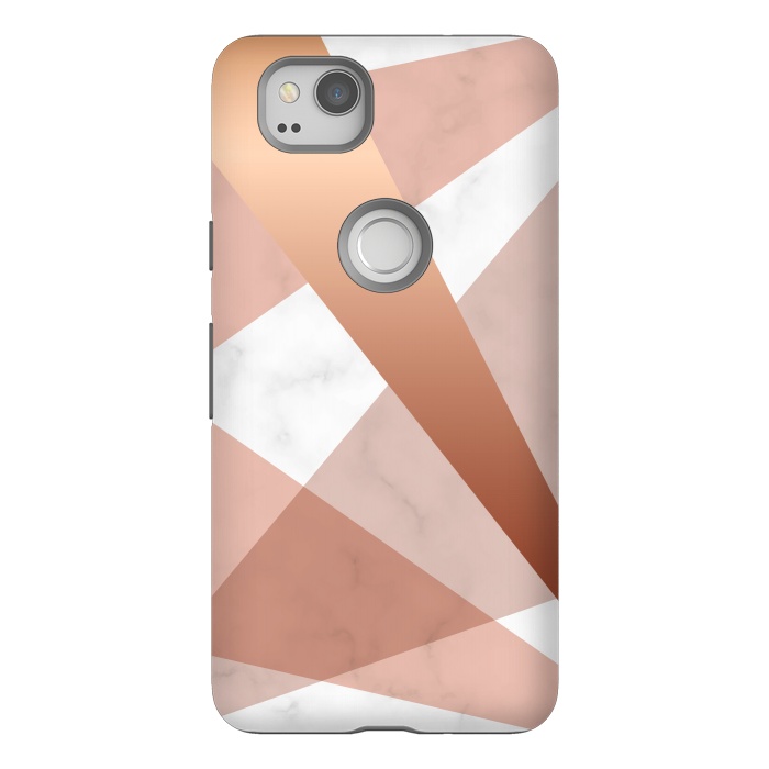 Pixel 2 StrongFit Marble Geometric design with peak figures by ArtsCase