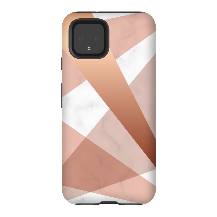 Pixel 4 StrongFit Marble Geometric design with peak figures by ArtsCase