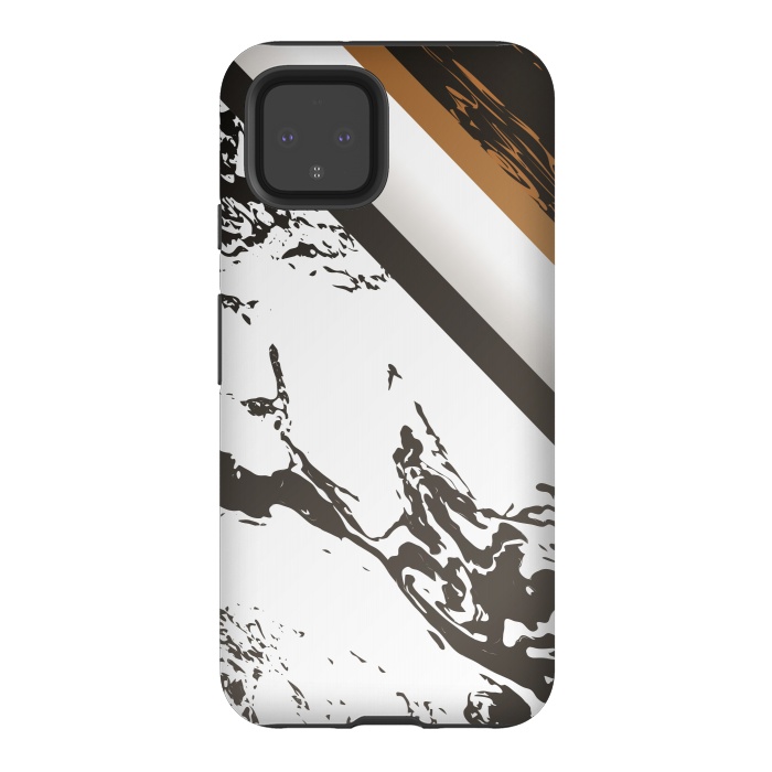 Pixel 4 StrongFit Marble with cubes and geometric figures by ArtsCase