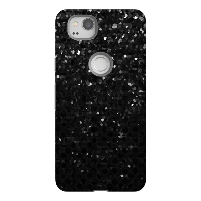 Pixel 2 StrongFit Black Crystal Bling Strass G283 by Medusa GraphicArt