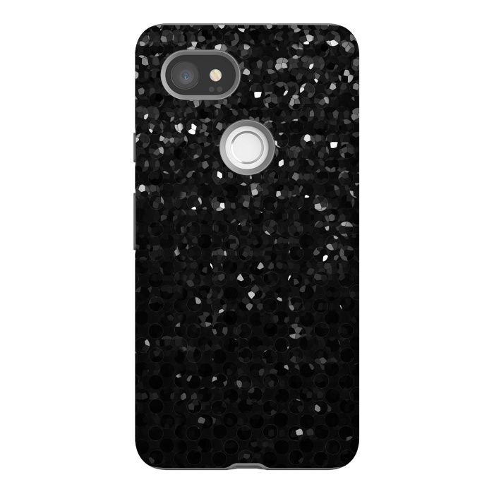 Pixel 2XL StrongFit Black Crystal Bling Strass G283 by Medusa GraphicArt
