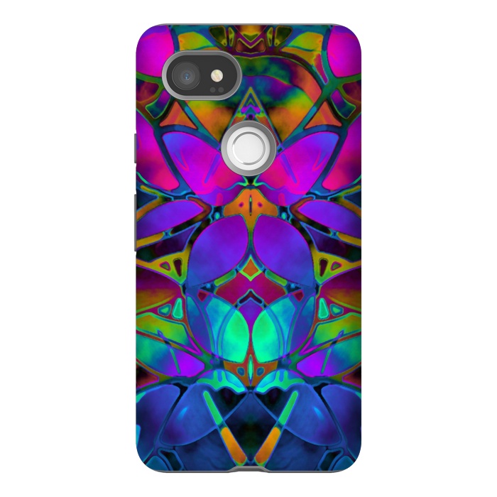 Pixel 2XL StrongFit Floral Fractal Art G308 by Medusa GraphicArt