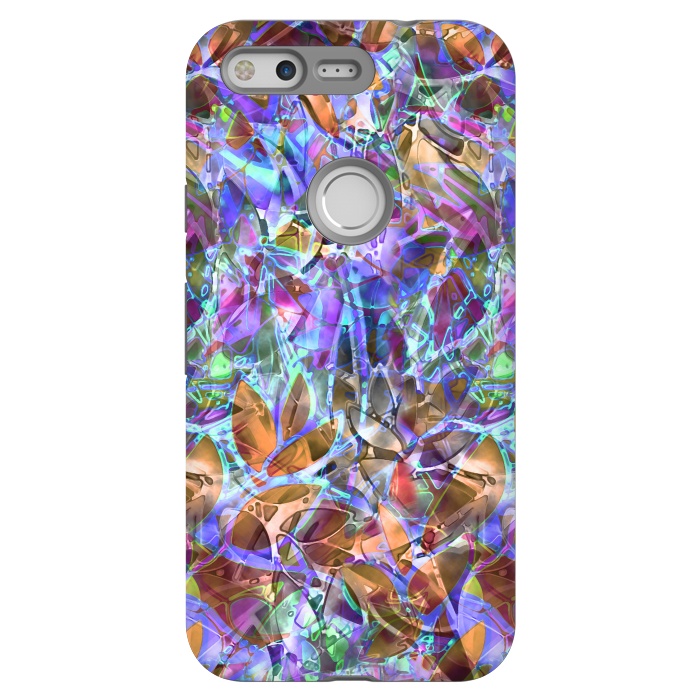 Pixel StrongFit Floral Abstract Stained Glass G268 by Medusa GraphicArt