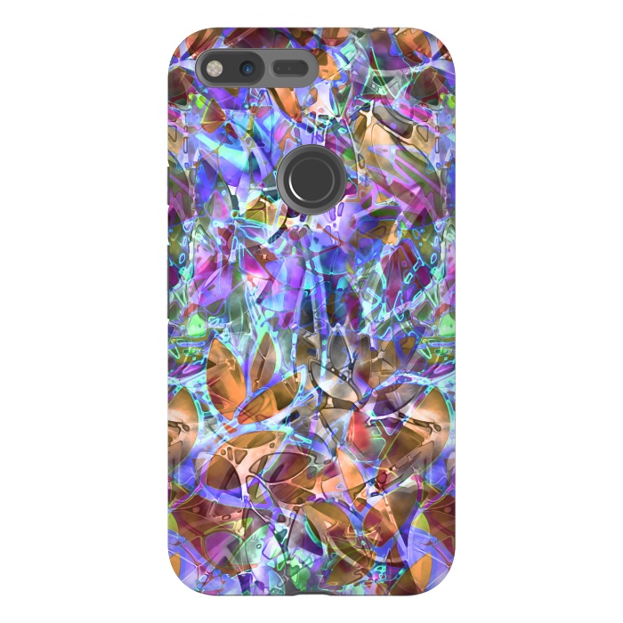 Pixel XL StrongFit Floral Abstract Stained Glass G268 by Medusa GraphicArt