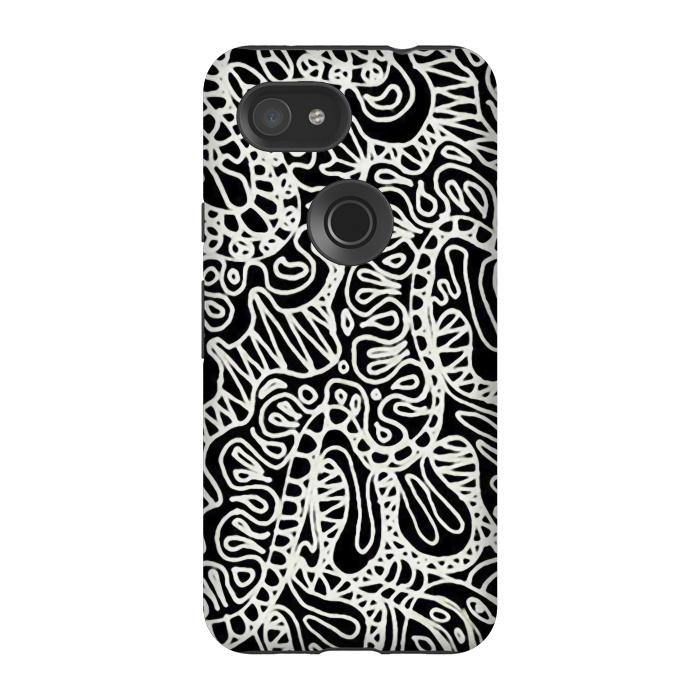 Pixel 3A StrongFit Doodle Ethnic Style G361 by Medusa GraphicArt