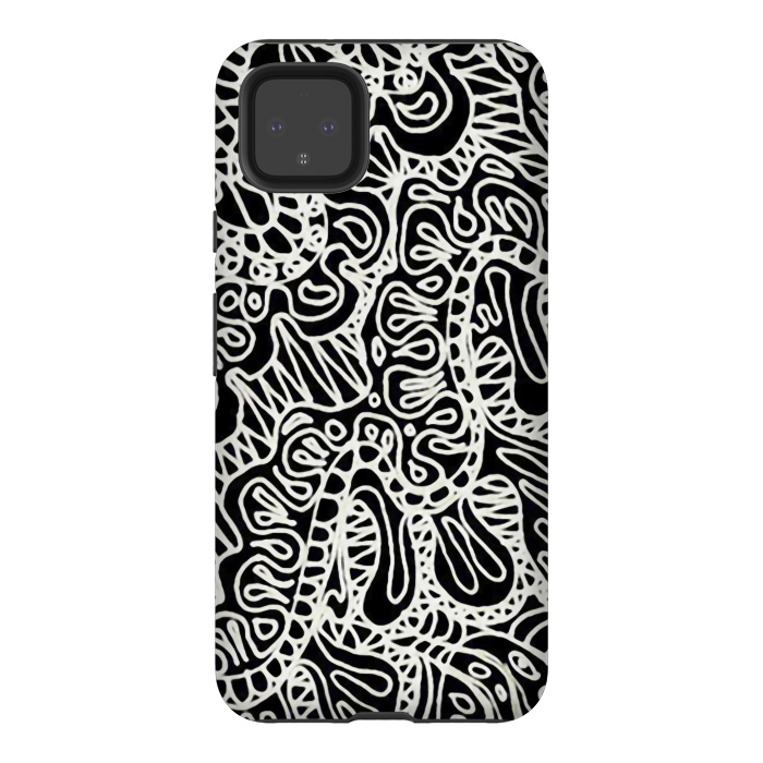 Pixel 4XL StrongFit Doodle Ethnic Style G361 by Medusa GraphicArt