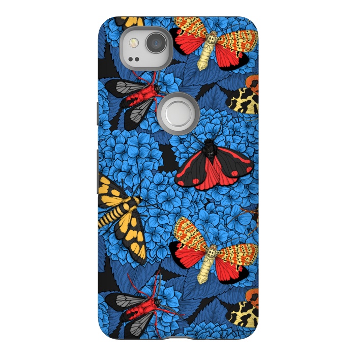 Pixel 2 StrongFit Moths on blue hydrangea by Katerina Kirilova