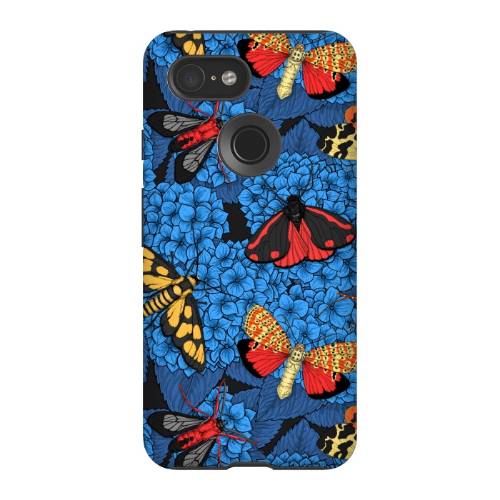 Pixel 3 StrongFit Moths on blue hydrangea by Katerina Kirilova
