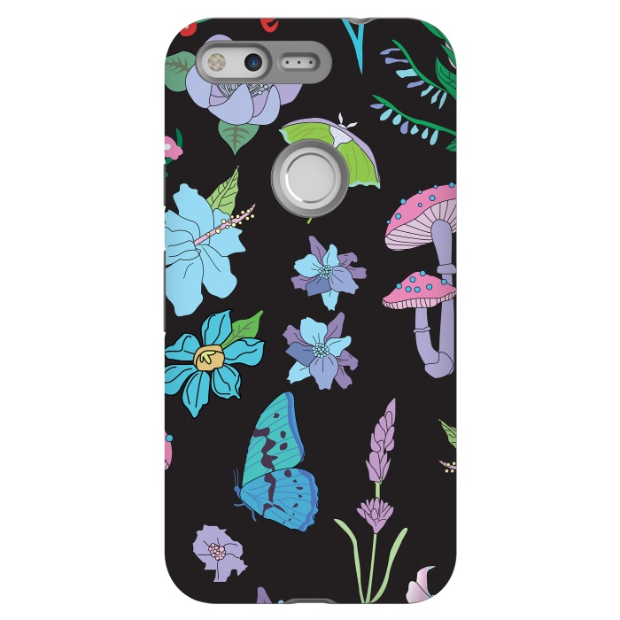 Pixel StrongFit Garden Witch Pastel Mushrooms, Flowers, Butterflies by Luna Elizabeth Art