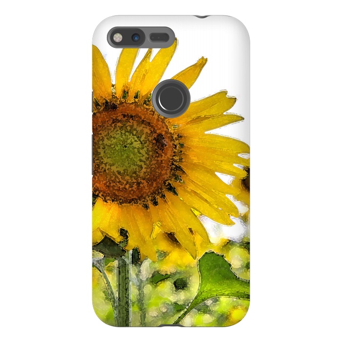 Pixel XL StrongFit Sunflowers by Allgirls Studio
