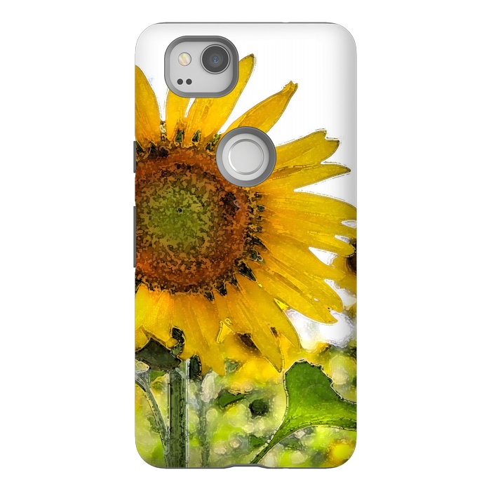 Pixel 2 StrongFit Sunflowers by Allgirls Studio