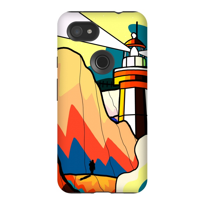 Pixel 3AXL StrongFit The lost lighthouse by Steve Wade (Swade)