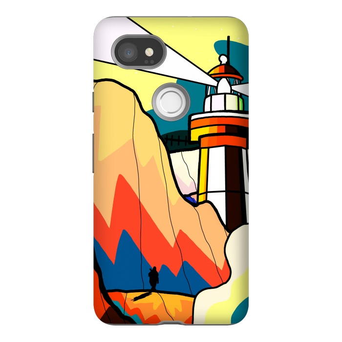 Pixel 2XL StrongFit The lost lighthouse by Steve Wade (Swade)
