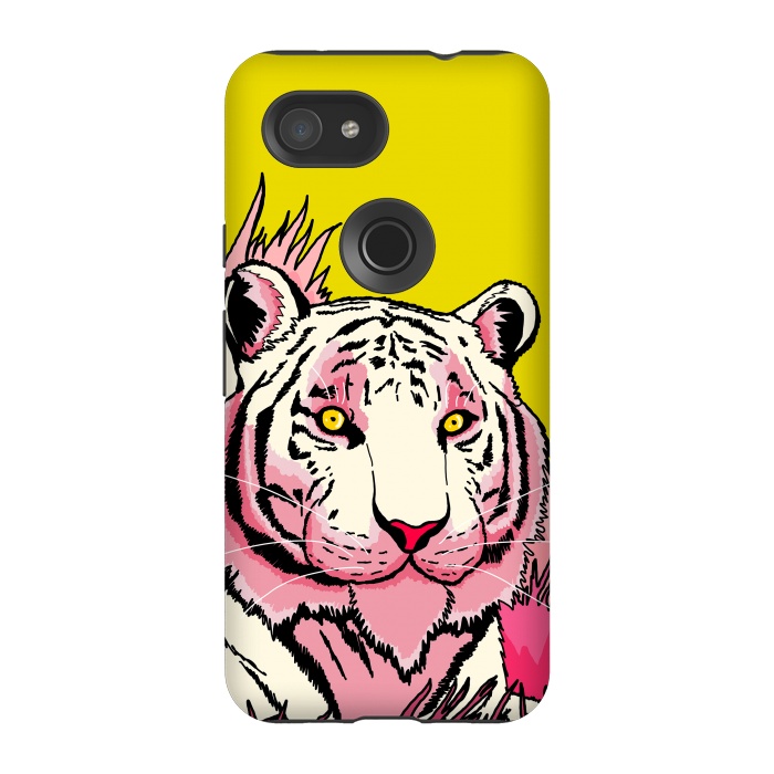 Pixel 3A StrongFit The pink tone tiger by Steve Wade (Swade)