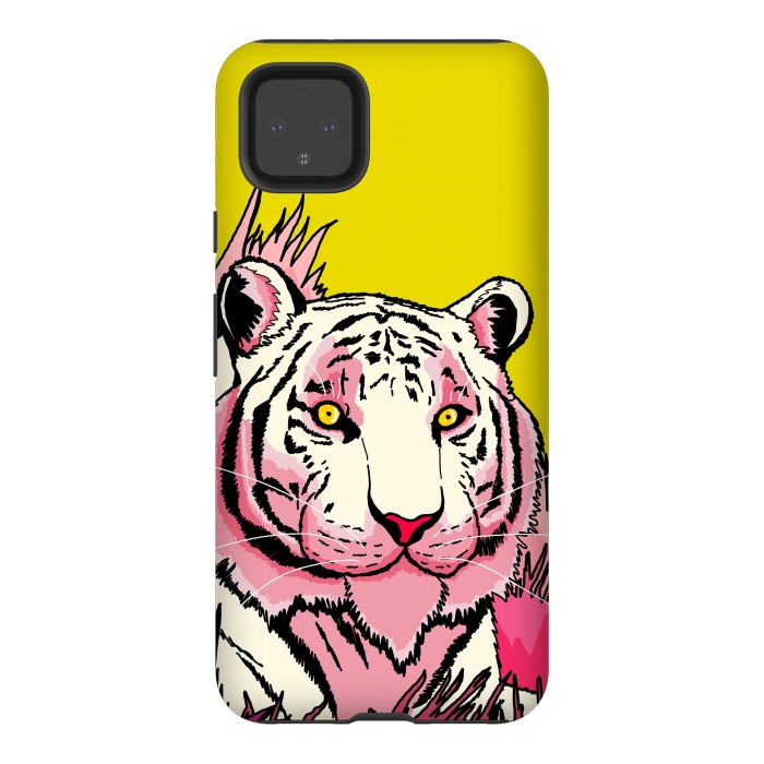 Pixel 4XL StrongFit The pink tone tiger by Steve Wade (Swade)
