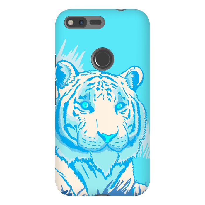 Pixel XL StrongFit The blue tiger by Steve Wade (Swade)