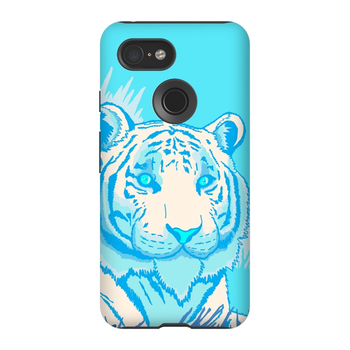 Pixel 3 StrongFit The blue tiger by Steve Wade (Swade)