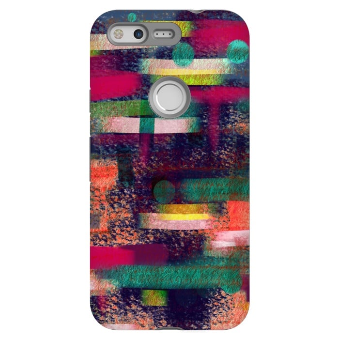 Pixel StrongFit Abstract art colourful design multicolor by Josie