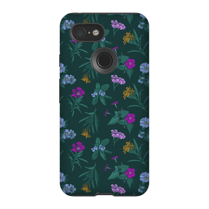 Pixel 3 StrongFit Tropical Flowers by Tishya Oedit