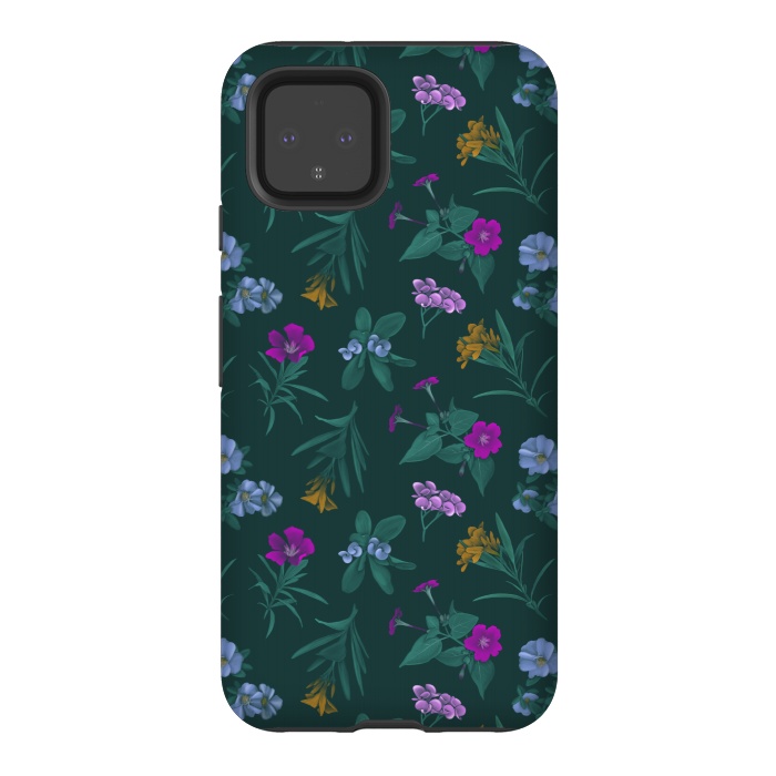 Pixel 4 StrongFit Tropical Flowers by Tishya Oedit