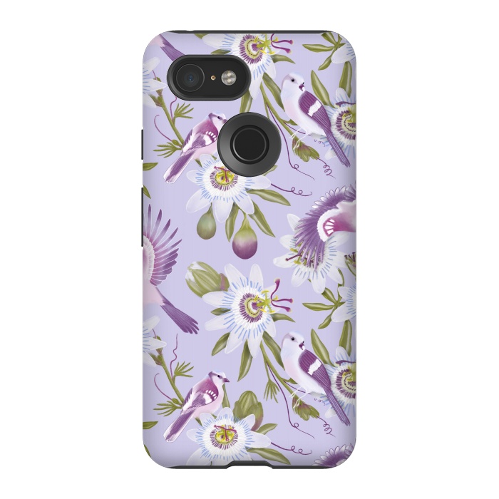 Pixel 3 StrongFit Passion Flowers by Tishya Oedit