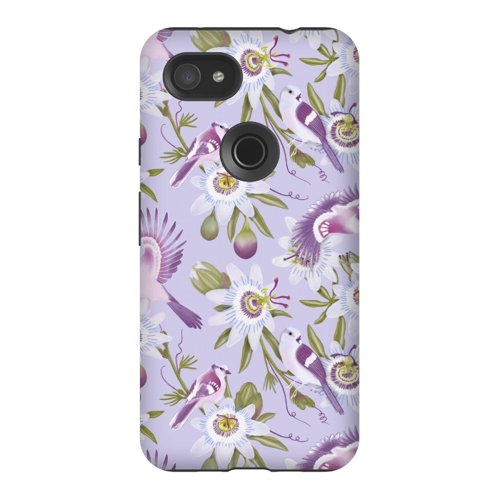 Pixel 3AXL StrongFit Passion Flowers by Tishya Oedit
