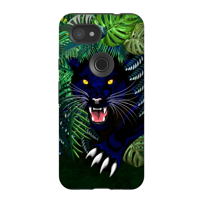 Pixel 3A StrongFit Black Panther Spirit coming out from the Jungle by BluedarkArt