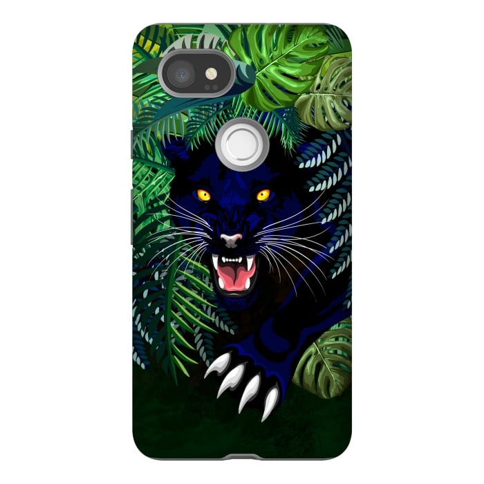 Pixel 2XL StrongFit Black Panther Spirit coming out from the Jungle by BluedarkArt