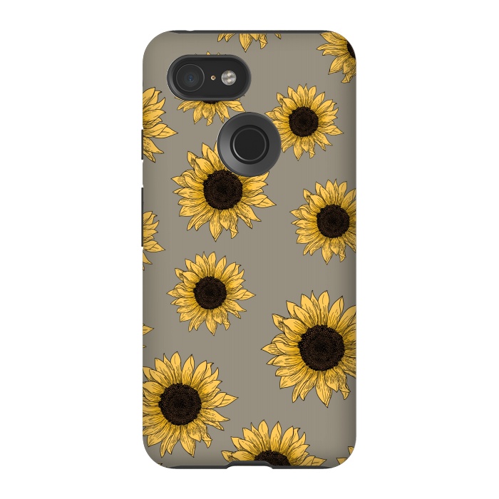 Pixel 3 StrongFit Sunflowers by Jms