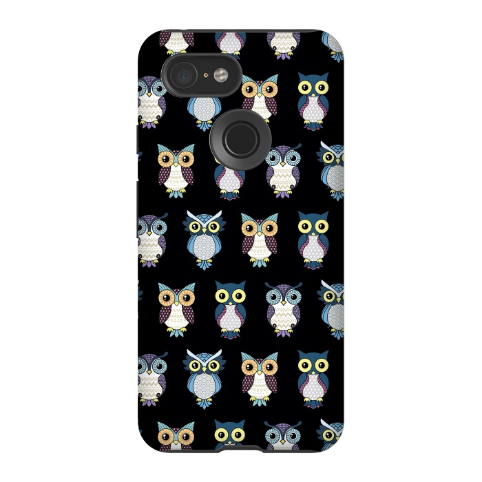 Pixel 3 StrongFit Owls pattern by Laura Nagel