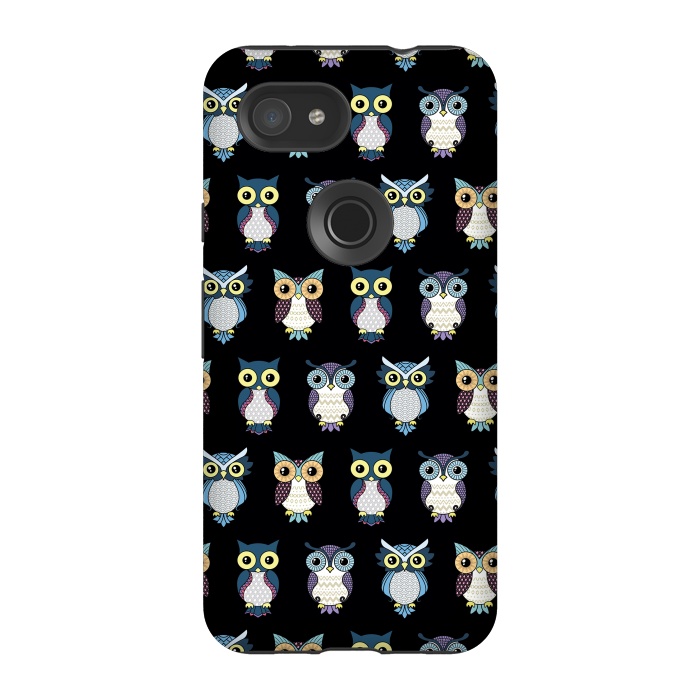 Pixel 3A StrongFit Owls pattern by Laura Nagel