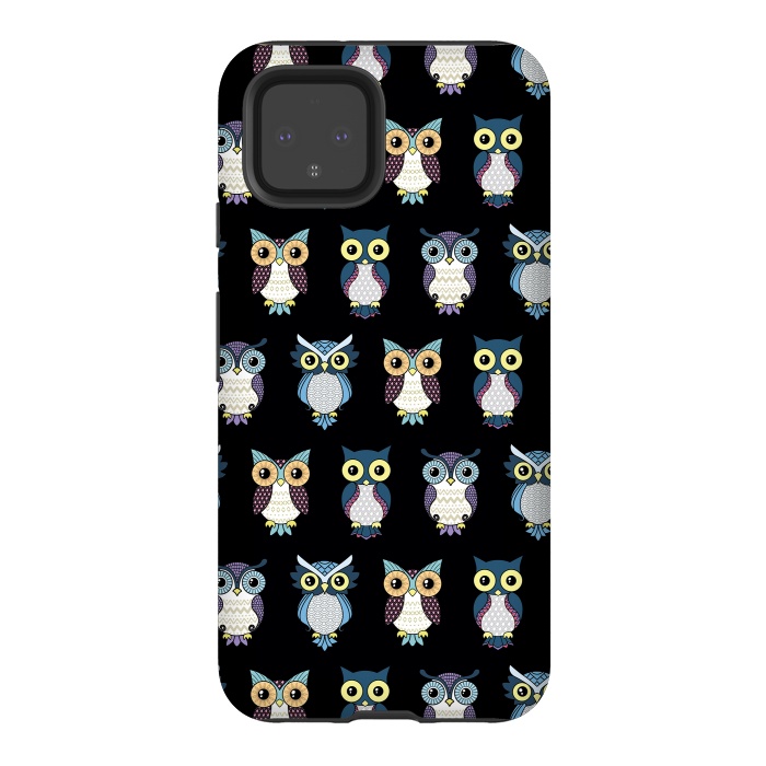 Pixel 4 StrongFit Owls pattern by Laura Nagel