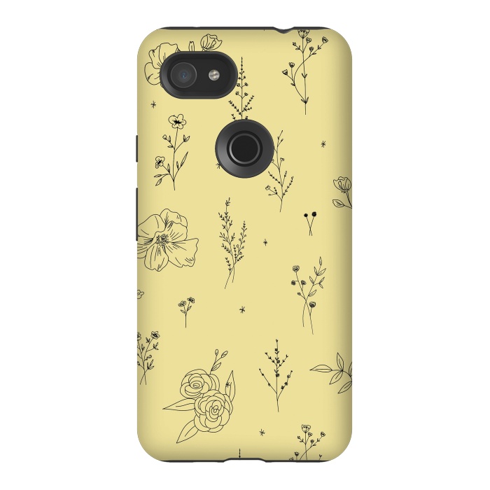 Pixel 3AXL StrongFit Flowers & Wildflowers by Anis Illustration