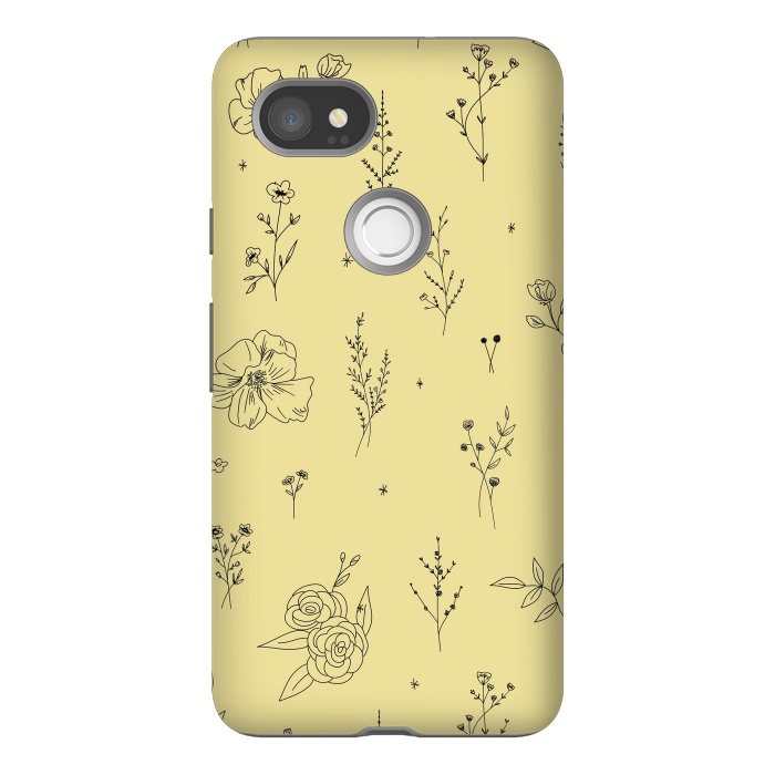 Pixel 2XL StrongFit Flowers & Wildflowers by Anis Illustration