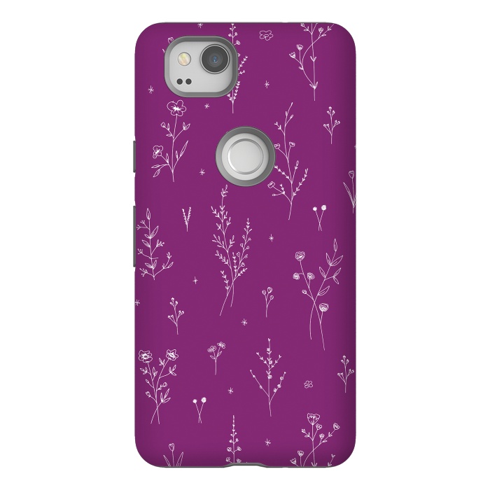 Pixel 2 StrongFit Magic Wine Wildflowers by Anis Illustration